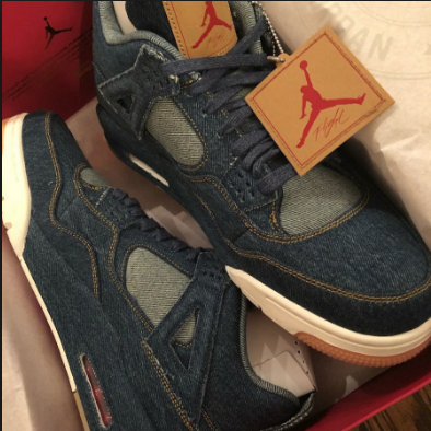 black denim jordan 4 shoes - Click Image to Close